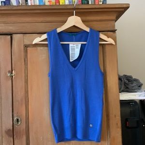 NWT blue Benetton vest